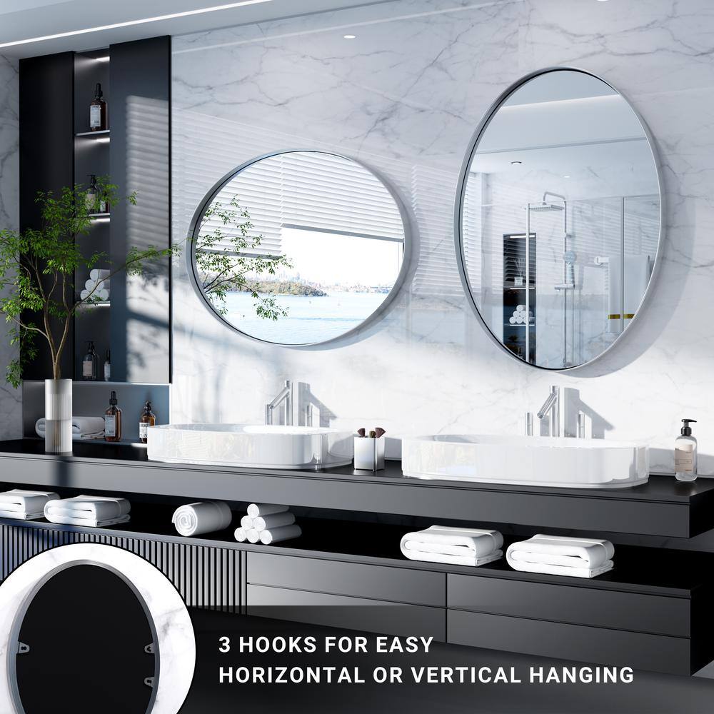 Oval Gold Stainless Steel Bathroom Vanity Mirror