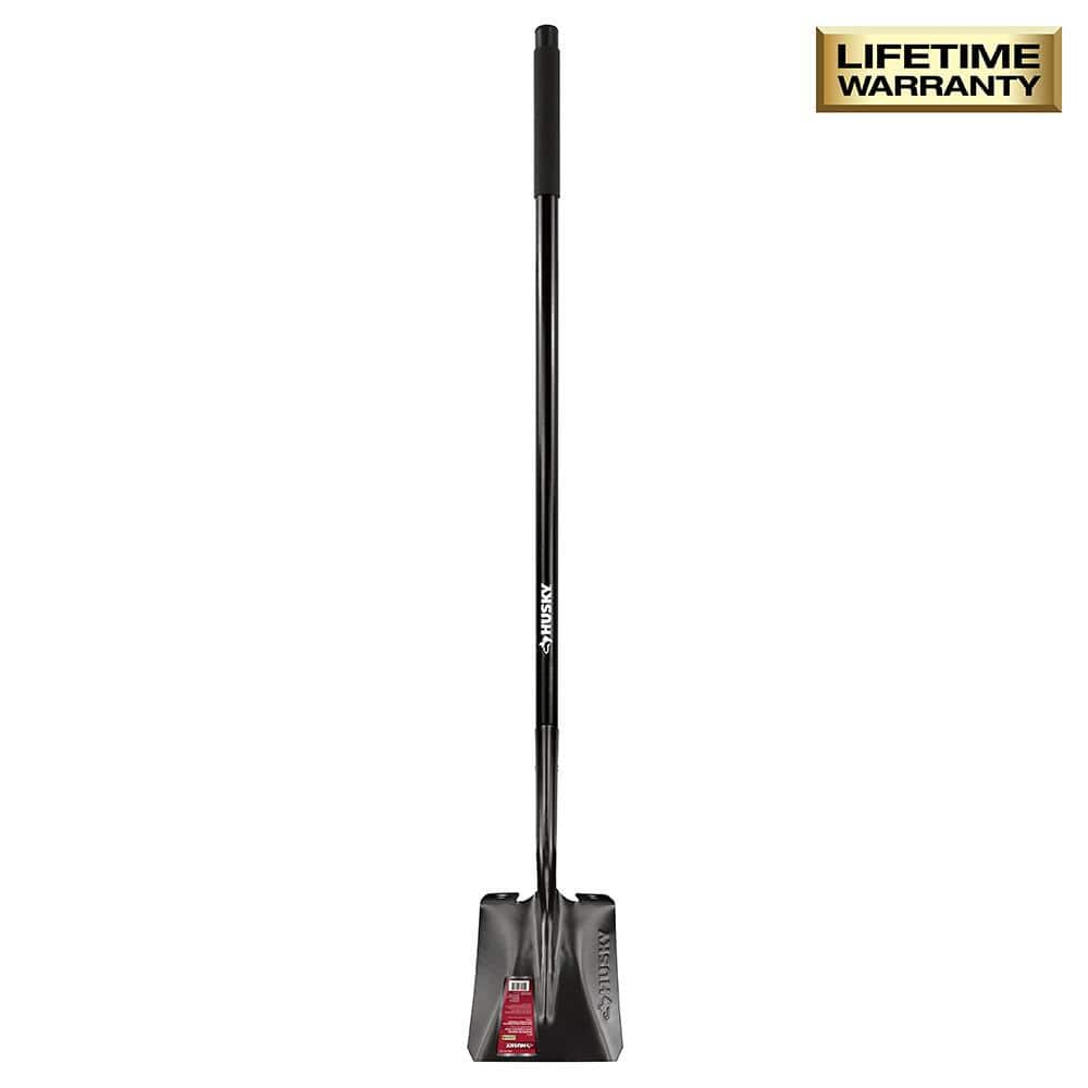 47 in. L Fiberglass Handle Carbon Steel Transfer Shovel with Grip