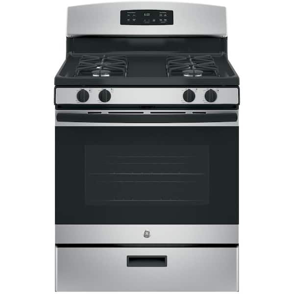 GE 30 in. 4.8 cu. ft. Gas Range in Silver