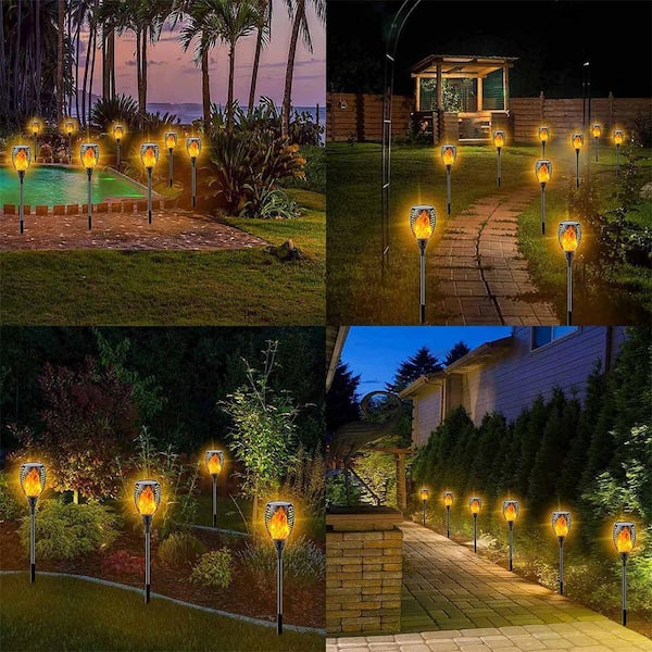 Cubilan Super Larger Size Solar Flame Torch, Extra-Bright Solar Outdoor  Lights (6-Pack) B089GGSCV3 The Home Depot