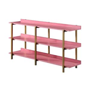 Genesis 32 in. Antique Pink 3-Shelf Contemporary Open Bookcase