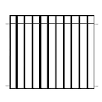 37.2 in. H x 42.87 in. W Steel 3-Rail Garden Fence Panel