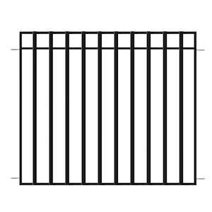 37.2 in. H x 42.87 in. W Metal 3-Rail Garden Fence Panel