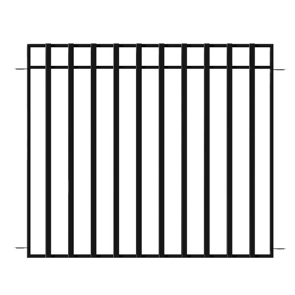 Vigoro 37.2 in. H x 42.87 in. W Metal 3-Rail Garden Fence Panel (4-Pack)