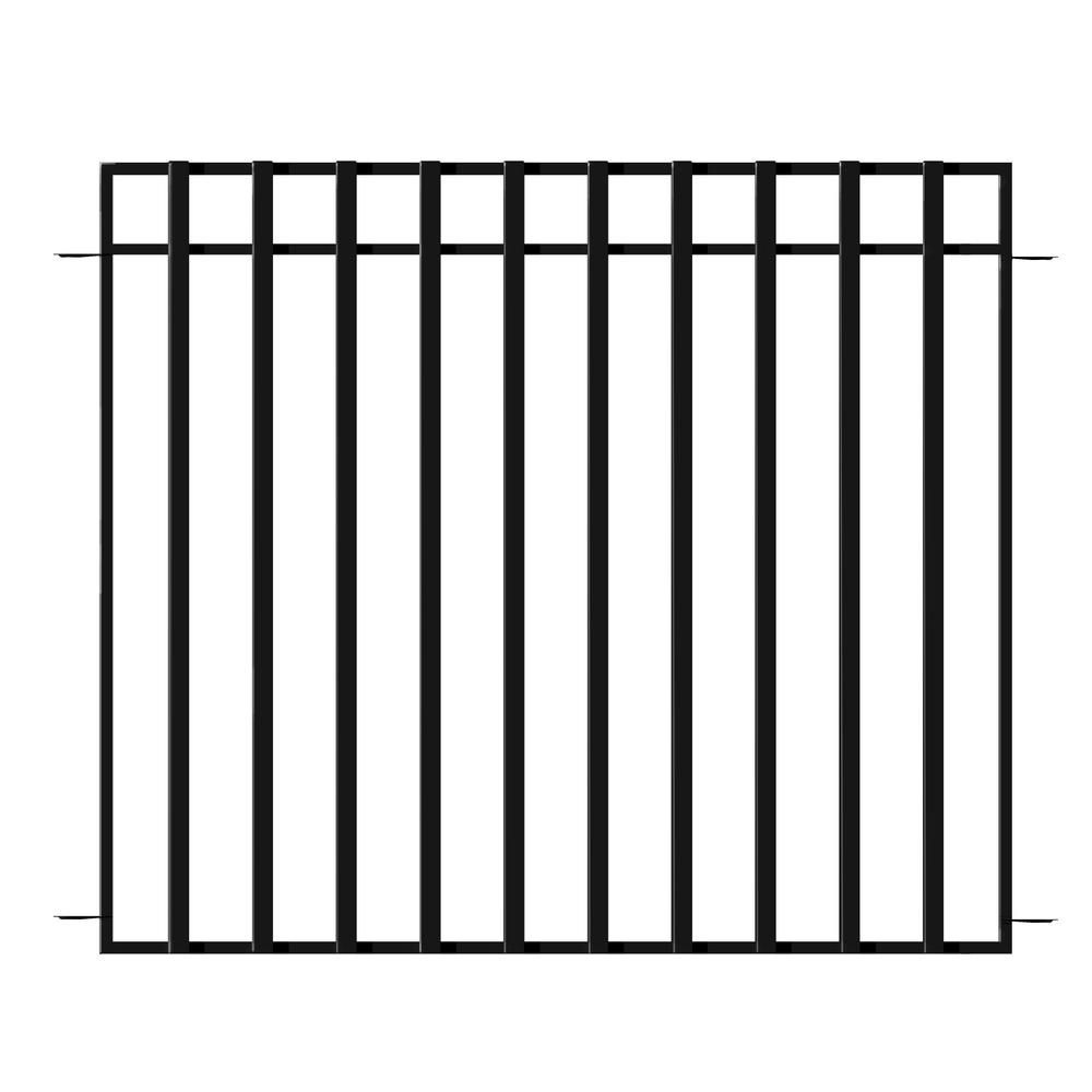Vigoro 37.2 in. H x 42.87 in. W Metal 3-Rail Garden Fence Panel (4-Pack)  860701MC - The Home Depot, image size:1000x1000