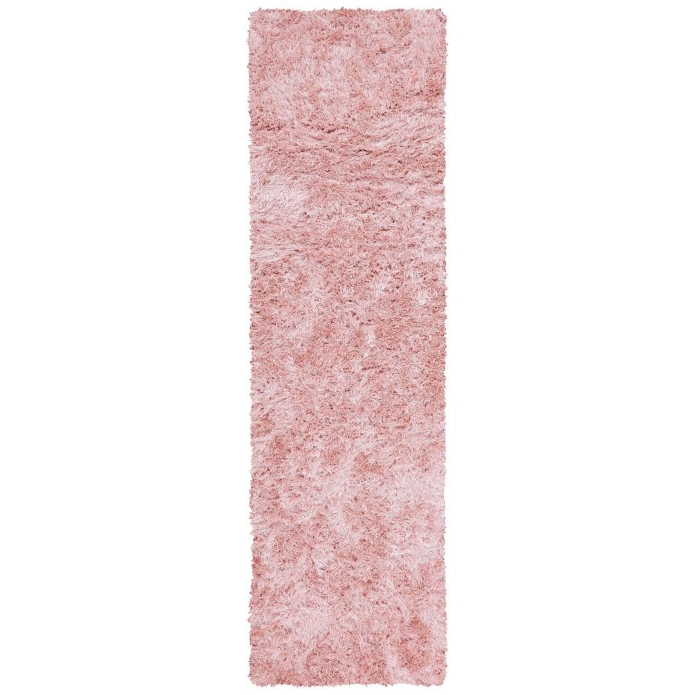 Vegas Shag 2 ft. x 8 ft. Pink Solid Color Runner Rug price history on PriceWatchPro