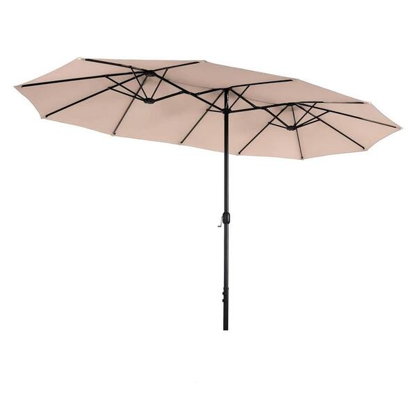 Phi Villa 13 Ft Market No Weights Patio Umbrella 2 Side In Beige Thd E02gm010 M The Home Depot - 13 Ft Patio Market Umbrellas Phi Villa 13 Ft Market No Weights Patio Umbrella 2 Side In Beige Thd E02gm010 M The Home Depot - 13 Ft Patio Market Umbrellas