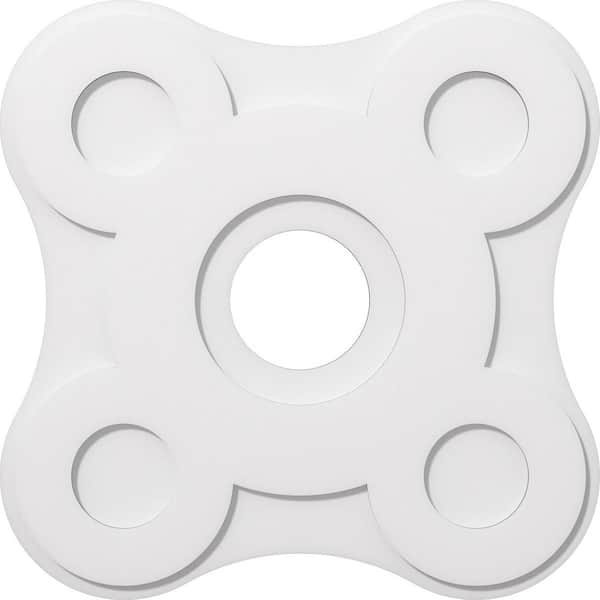 Ekena Millwork 1 in. P X 10-1/2 in. C X 30 in. OD X 7 in. ID Luna Architectural Grade PVC Contemporary Ceiling Medallion