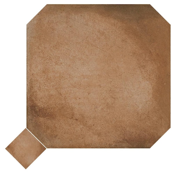 Merola Tile Laverton Octagon Natural with Taco Natural 8 in. x 8 in. Porcelain Floor and Wall Take Home Tile Sample