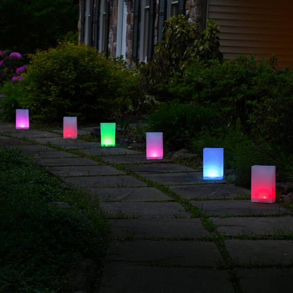 LUMABASE - Battery Operated Luminaria Kit with Timer - Color Changing (6-Count)