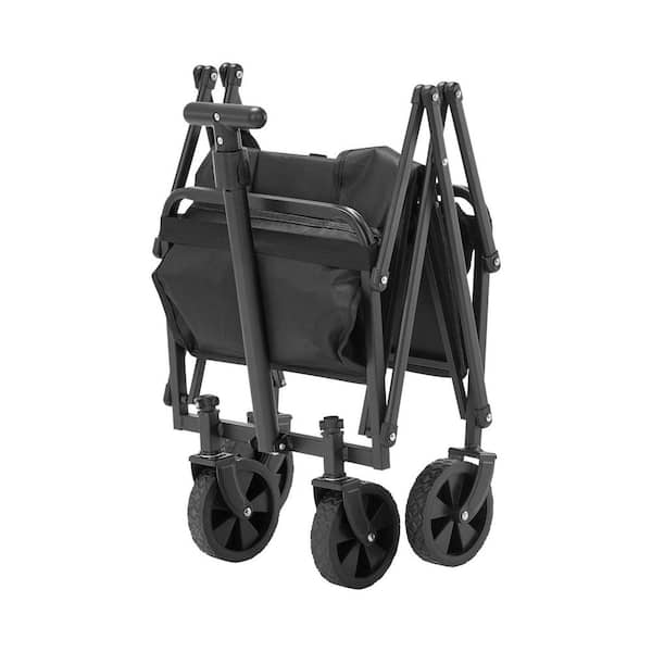 2.82 cu. ft. Fabric Garden Cart, 80L & 200LBS. Collapsible Wagons w/ All-Terrain Wheels, Heavy Duty Outdoor Utility Cart