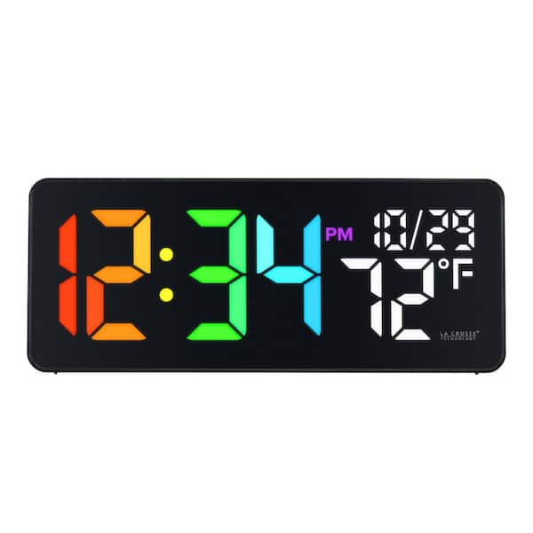 Color Changing LED Clock with Indoor Temperature