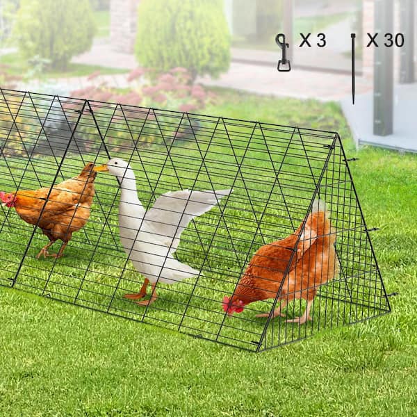Poultry Fencing Chicken Tunnels, 118.1 x 28 x 24.2 in. Chicken Tunnels for Yard, Portable Chicken Tunnels