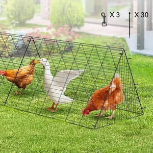 Poultry Fencing Chicken Tunnels, 118.1 x 28 x 24.2 in. Chicken Tunnels for Yard, Portable Chicken Tunnels