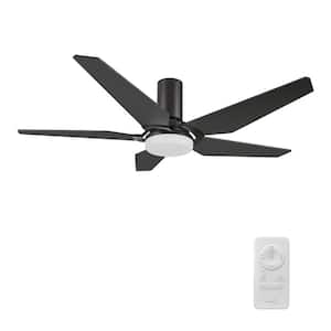 Maclean 52 in. Color Changing Integrated LED Indoor Matte Black 10-Speed DC Ceiling Fan with Light Kit/Remote Control