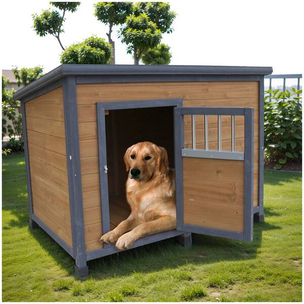 DOG DEPT オリジナル ウッドクレート 44.2 in. W x 31.7 in. D x 30.5 in. H Brown Wood Outdoor Storage