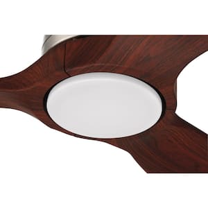 Limerick 60 in. Indoor Brushed Polished Nickel Ceiling Fan with Integrated LED Light and Remote/Wall Control Included