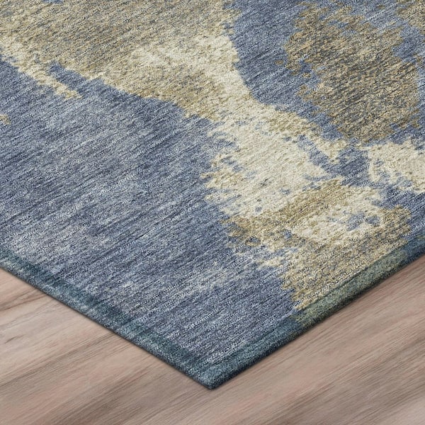 Chantille Machine Washable Indoor/Outdoor Abstract ACN3017 Denim 3 ft. x 5 ft. Area Rug