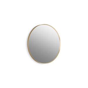 Wall Mirror, Vanity Mirror, Round 28", Modern Brushed Gold, K-26050-BGL