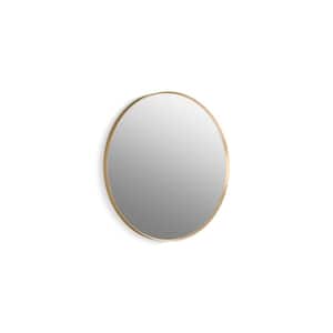 Wall Mirror, Vanity Mirror, Round 28", Modern Brushed Gold, K-26050-BGL