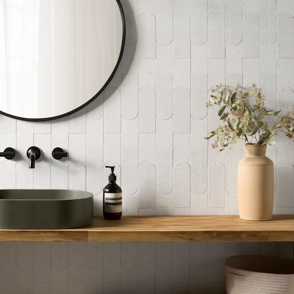 Ivy Hill Tile Illume Tokyo White 11.02 in. x 14.09 in. Limestone