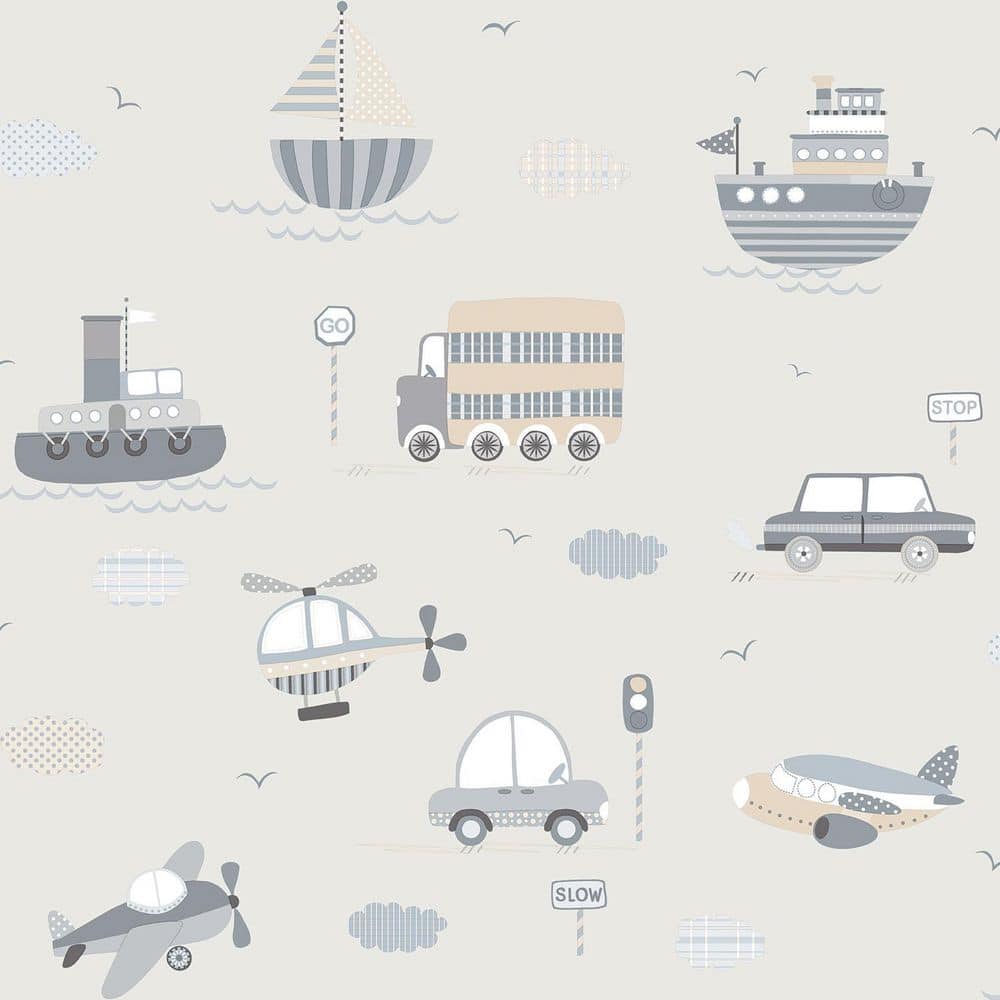 Tiny Tots 2 Collection Greige/Tan Matte Finish Kids Transportation Design N