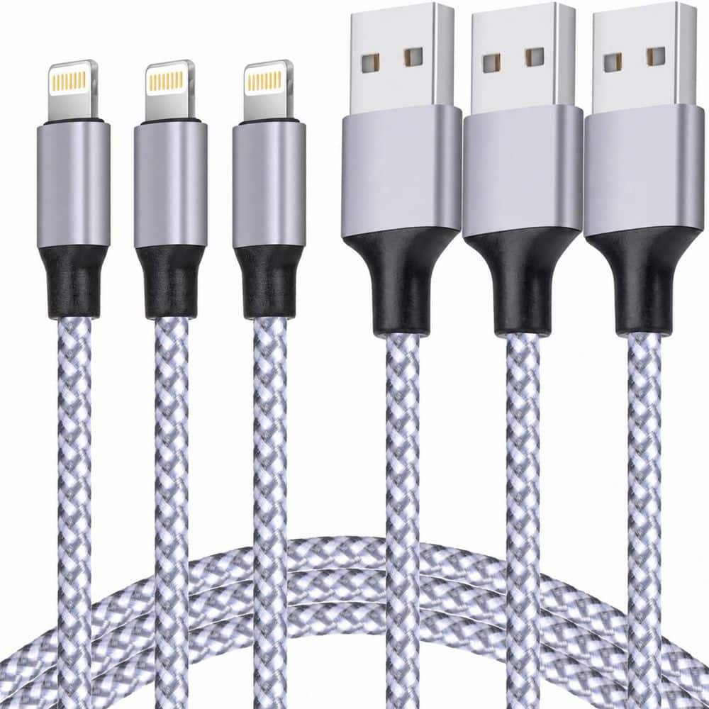 YICHUHAOXI 3 Pack iPhone Lightning Charger Cable with 6 ft. Nylon Braided USB High Speed Sync Charge Cord for iPhone iPad