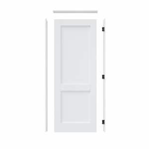 ARK DESIGN 30 in. x 80 in. 3-Panel Right-Handed Primed Solid Core Wood ...
