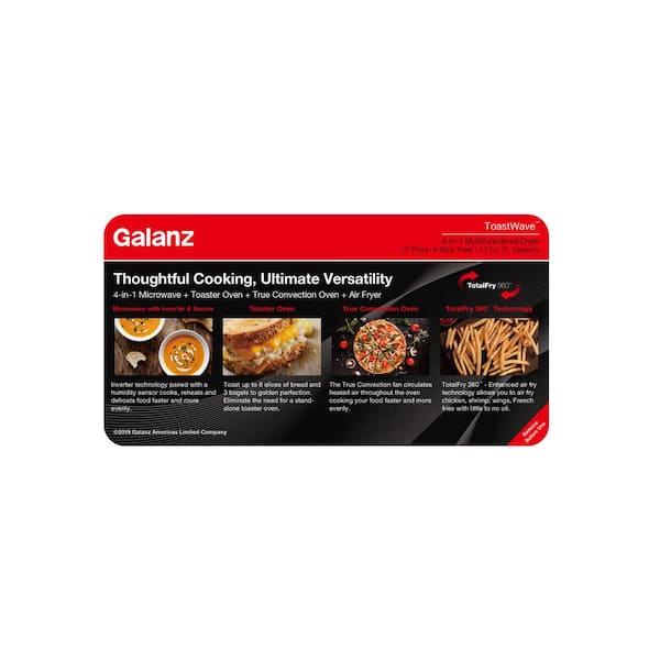 Galanz 1.2 cu. ft. Countertop ToastWave 4-in-1 Convection Oven