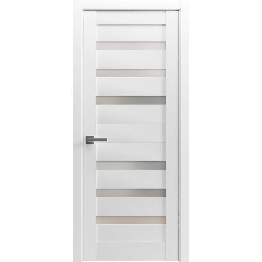 32 in. x 80 in. Universal/Reversible 1-Panel White Finished Solid MDF Assembly Required Interior Door Kit price history on PriceWatchPro