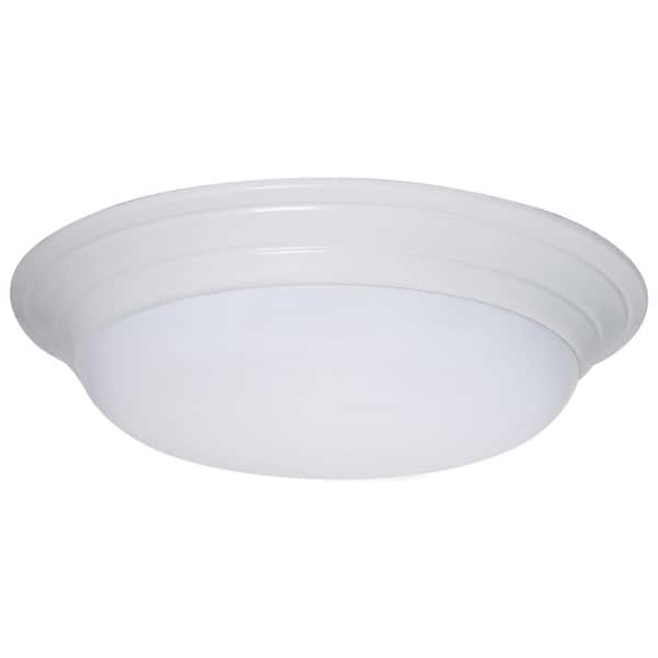 AMAX LIGHTING 22 in. 2-Light White Indoor Classic Flush Mount Fluorescent Warm White