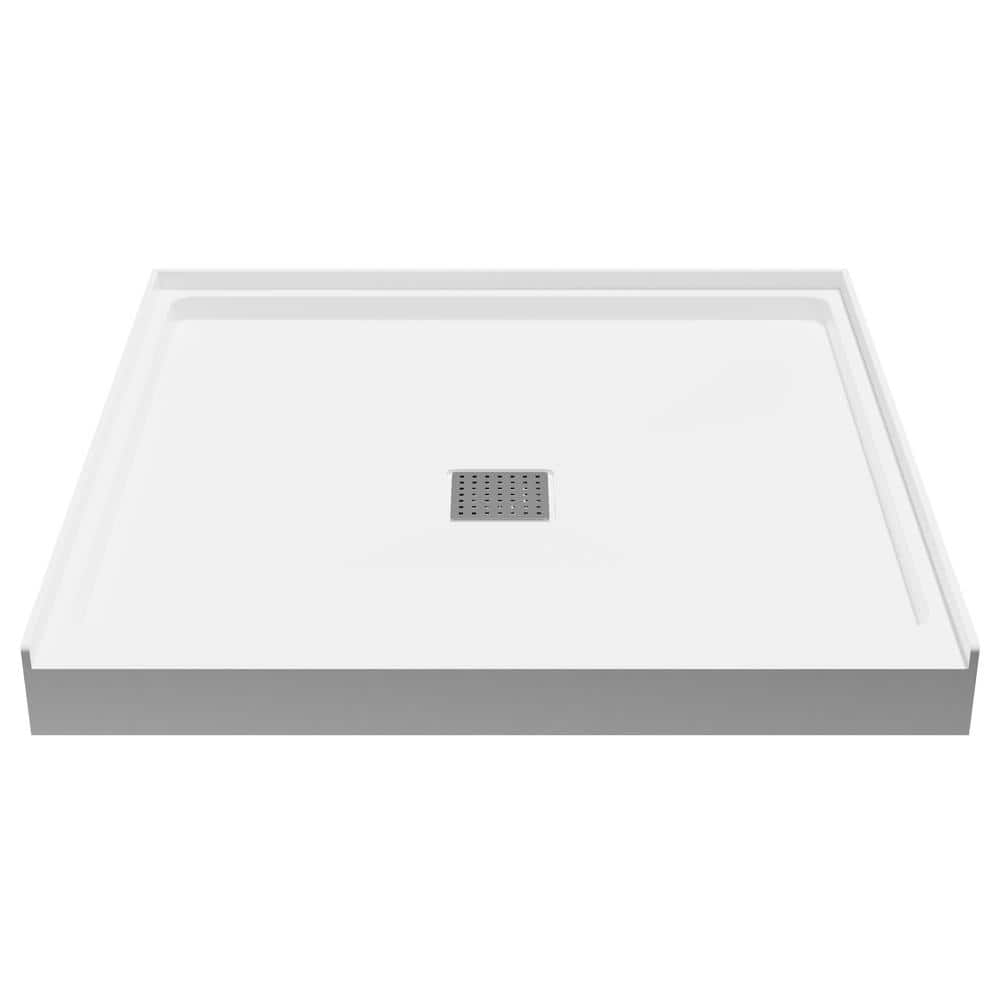 Alexander Base Series 36 in. L x 36 in. W Alcove Shower Shower Pan Base wit