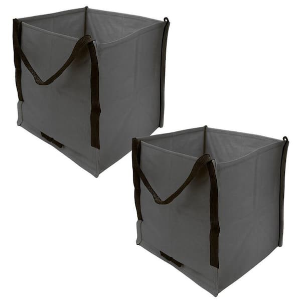 DURASACK 22 Gal. Grey Polypropylene Storage Tote Reusable Lawn and Leaf Trash Bag (2-Count)