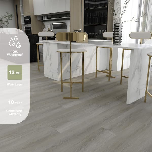 Preston Beach 12 MIL x 7.2 in. W x 48 in. L Click Lock Waterproof Luxury Vinyl Plank Flooring (28.8 sqft/case)