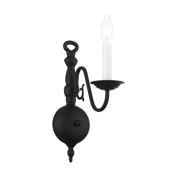 Yorkhaven 1-Light Black Sconce