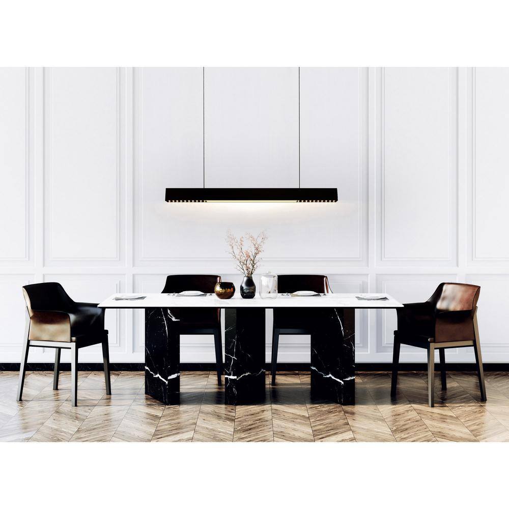 Pienza Sophisticated 45" LED Integrated Black Chandelier