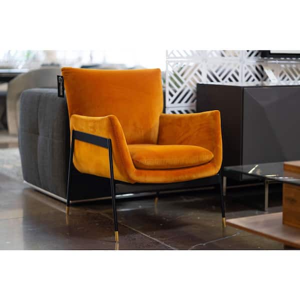 Divani Casa Joseph Orange Fabric Accent Chair