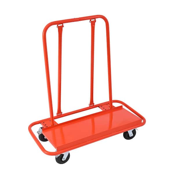 Drywall Sheet Cart & Panel Dolly, Construction with 4 Locking Swivel Casters for Drywall, Plywood & Materials Transport