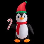 8 ft. Lighted Inflatable Penguin Decor