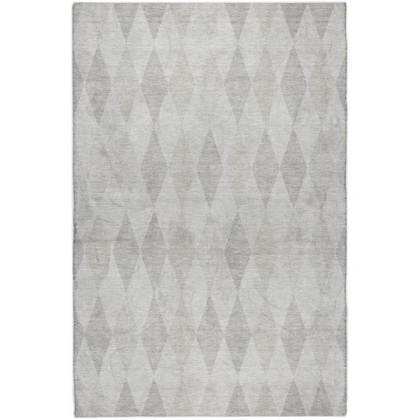 Dream Shag Premium Machine Washable Abstract ADS561 Ivory 9 ft. x 12 ft. Area Rug