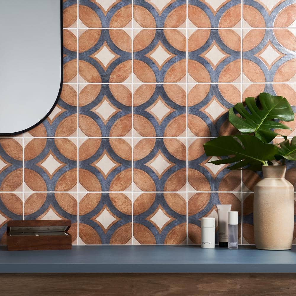 Capri 8x8 Matte Porcelain Patterned Floor and Wall Tile
