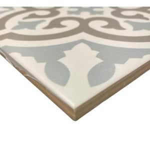 Casablanca Aqua 8 in. x 8 in. Matte Ceramic Floor and Wall Tile (12.7 sq. ft. / Case)