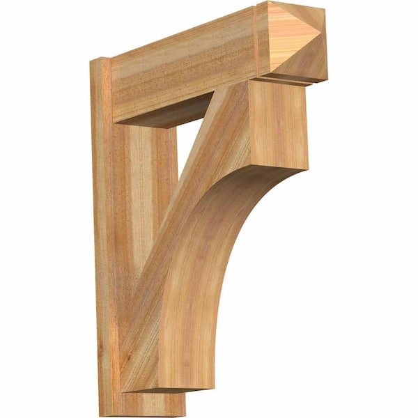Ekena Millwork 8 in. x 32 in. x 28 in. Westlake Arts and Crafts Rough Sawn Western Red Cedar Outlooker