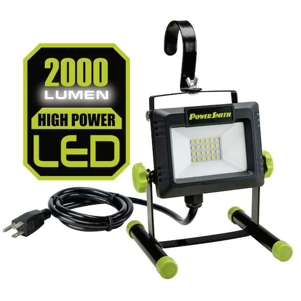 PowerSmith 2,000 Lumens Portable LED Work Light with Metal Hook and 5 ft. Power Cord