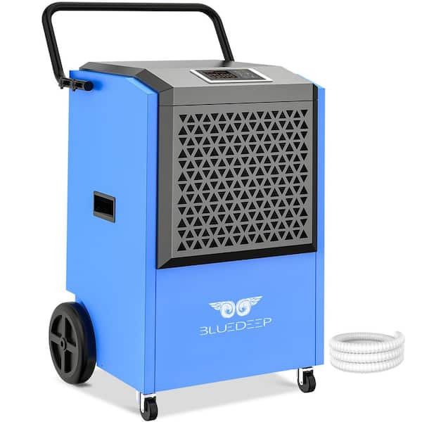 220 pt. 8,500 sq. ft. Commercial Dehumidifier for Basement in Blue, Pump, Continuous Run, Timer, Adjustable Humidistat