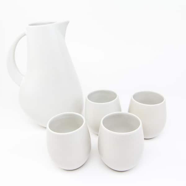 Carthage.Co La Marsa 5-Piece Chalk Regular Goblet Set
