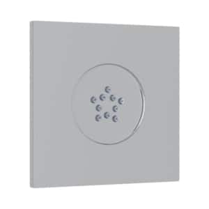 Modern Flat Panel 1-Spray Patterns with 1 GPM 2.5 in. Wall Mount Fixed Shower Head in Polished Chrome