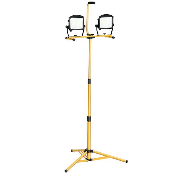 Sunpez 120-Volt 5000 Lumen Dual Head LED Work Light with Adjustable and Foldable Tripod Stand