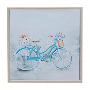 1- Panel Bike Framed Wall Art with Tan Frame 24 in. x 23 in.
