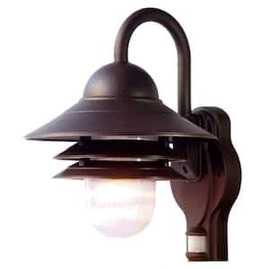 Mariner Collection Wall-Mount 1-Light Architectural Bronze Outdoor Wall Lantern Sconce